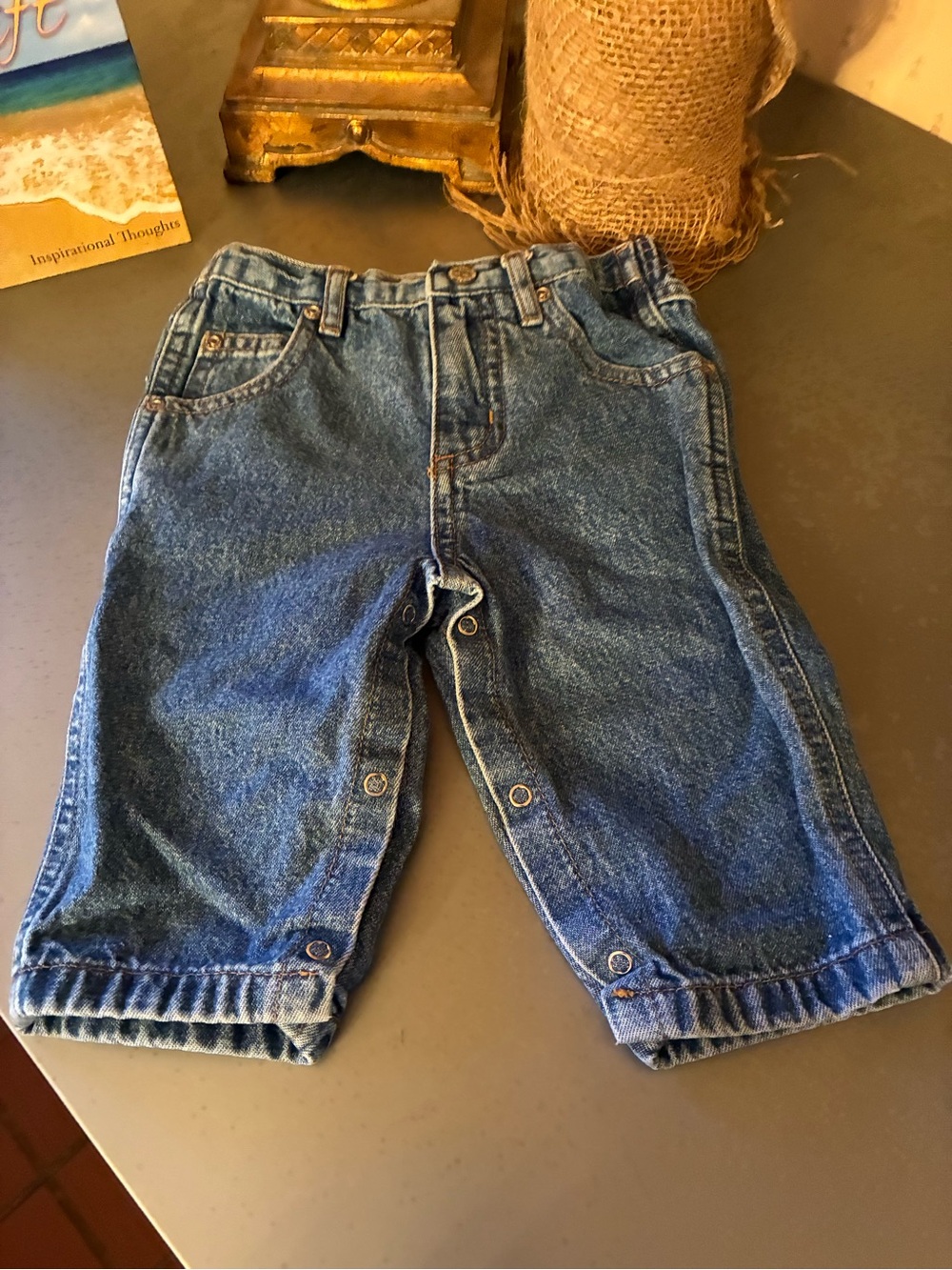 Faded Glory Jean CO. Infant Blue Jeans, BOY’S or GIRL’S, size 3 to 6 months.